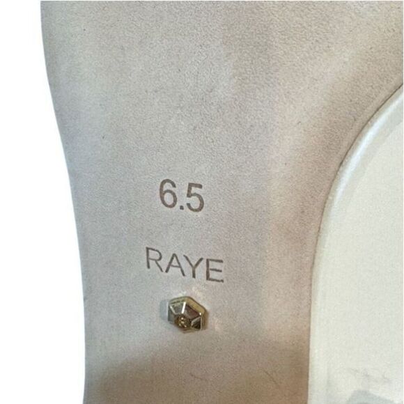 RAYE REVOLVE Clara Heels in White Leather Ankle Wrap Size 6.5 - Picture 10 of 14